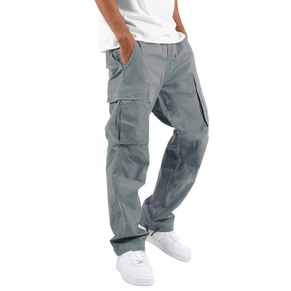 Wide Leg Cargo Trousers with Side Pockets