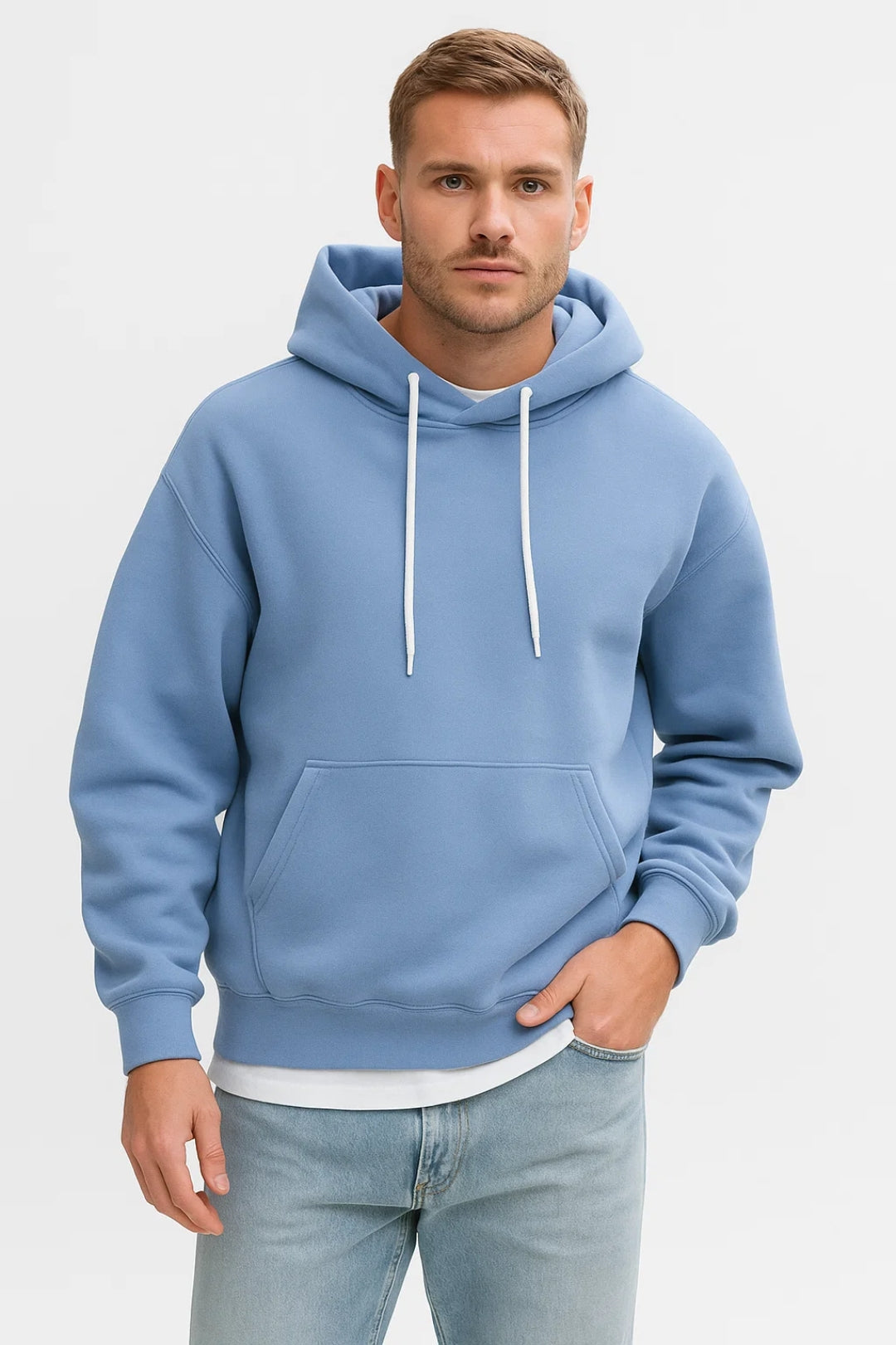 Men's Hooded Sweatshirt | Relaxed Fit Pullover with Kangaroo Pocket