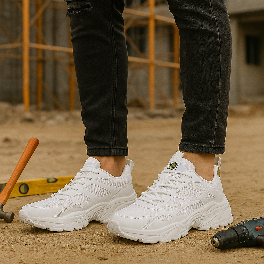 Chaussures de sécurité pour hommes à embout en acier et semelle antidérapante