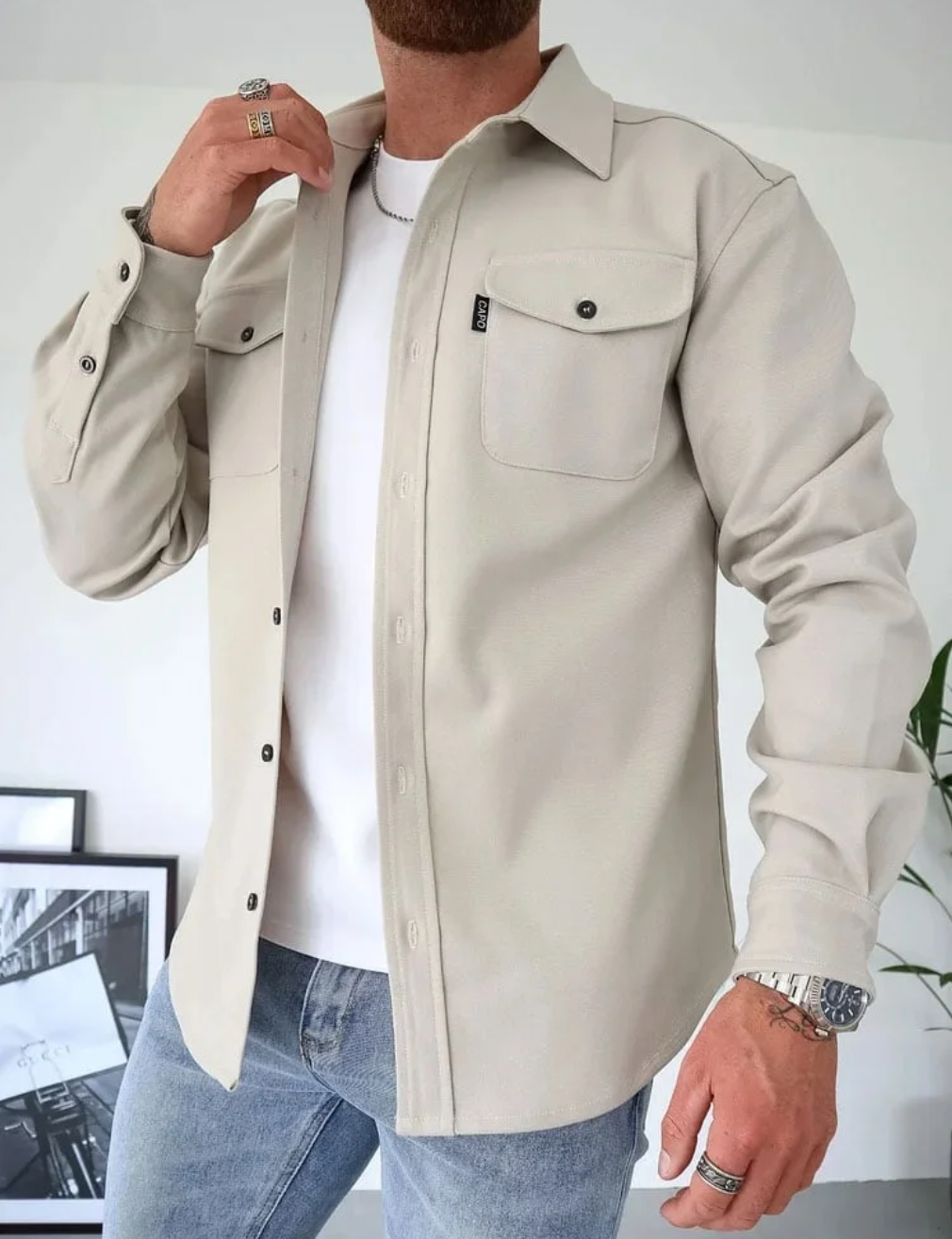 Men's Casual Overshirt Jacket