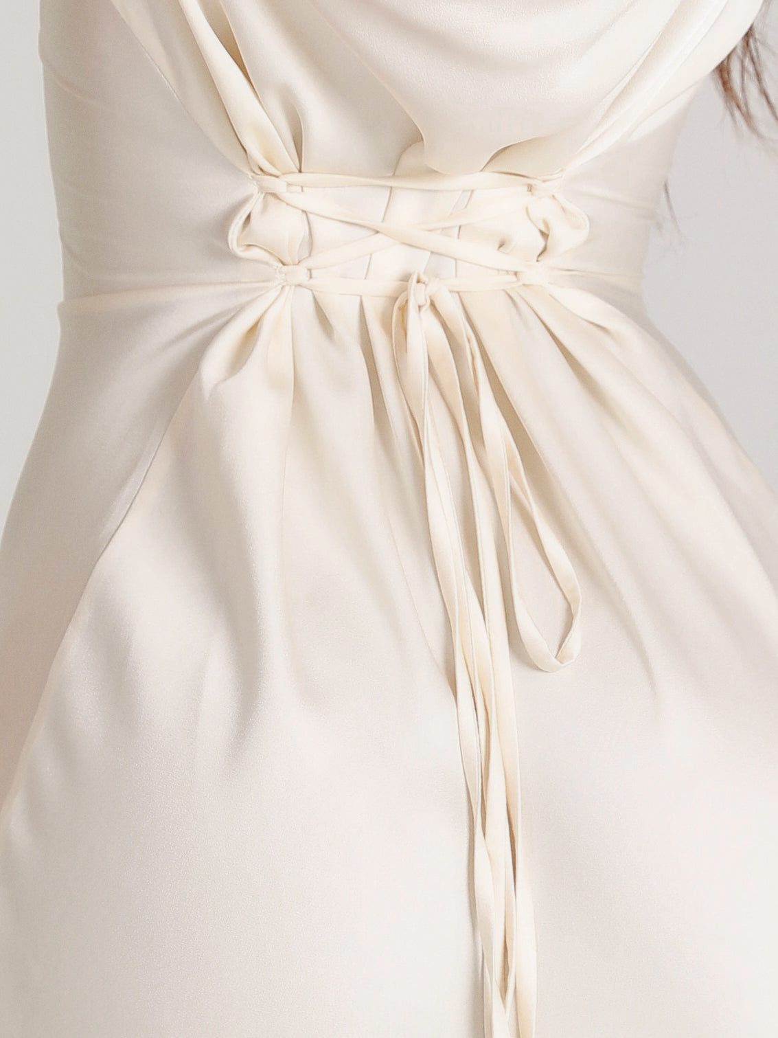Women's Elegant Long Sleeve Satin Maxi Dress with Waist Tie