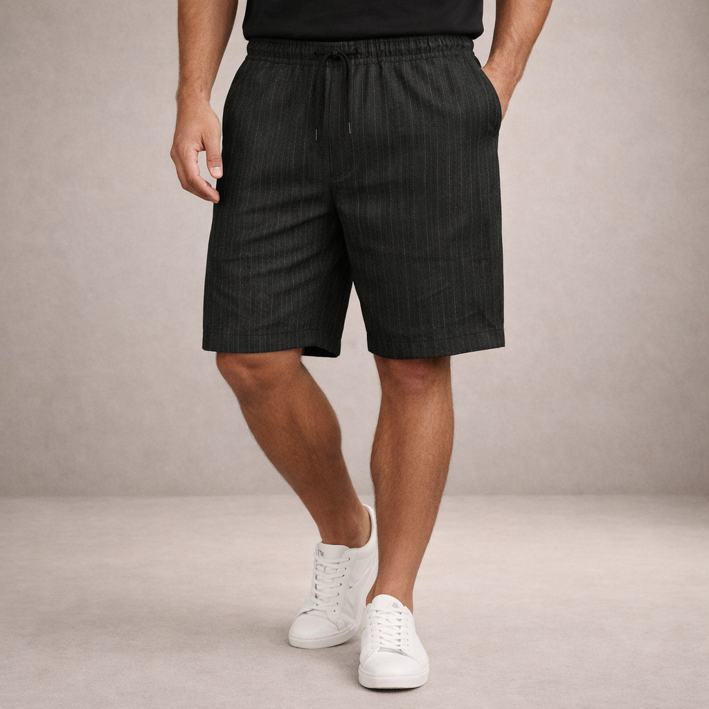 Men's Relaxed Linen Blend Drawstring Shorts