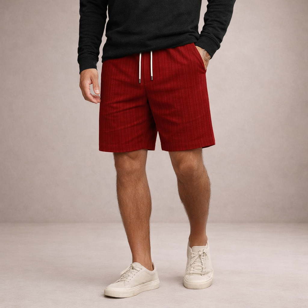Men's Relaxed Linen Blend Drawstring Shorts