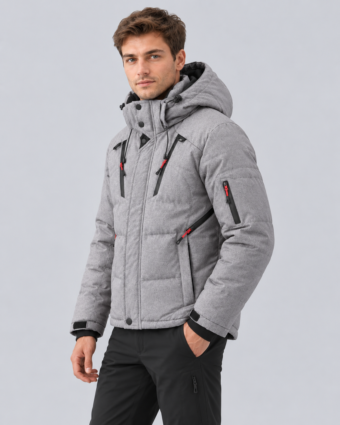 Men's Insulated Puffer Jacket with Hood