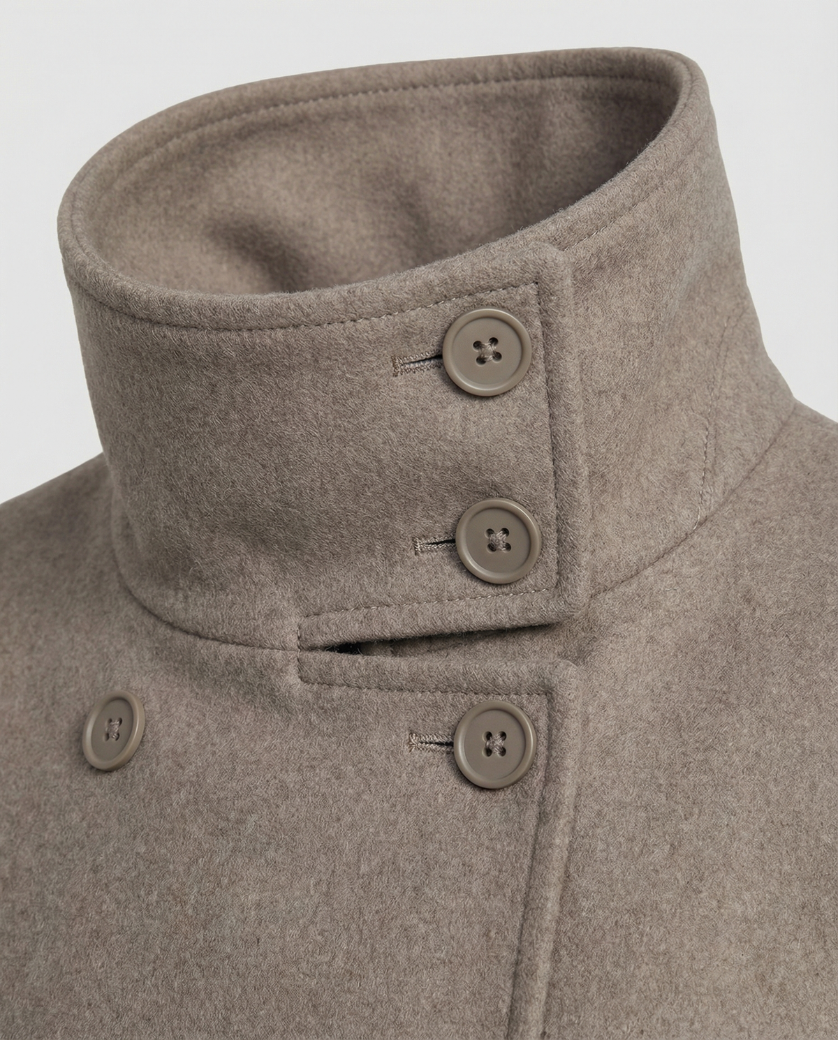 Veste courte pour femme | Col montant à double boutonnage