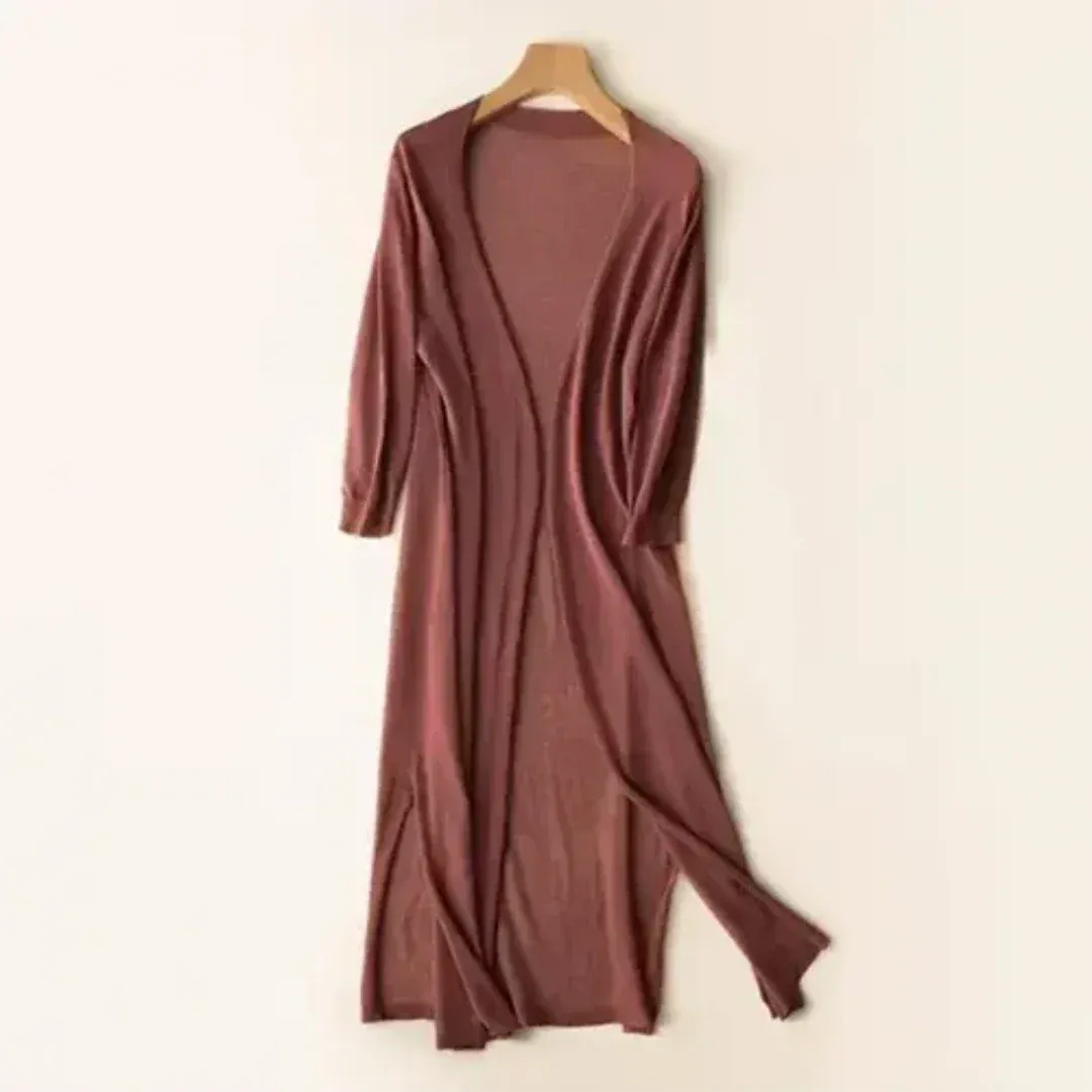 Women's Lightweight Long Cardigan | Open Front