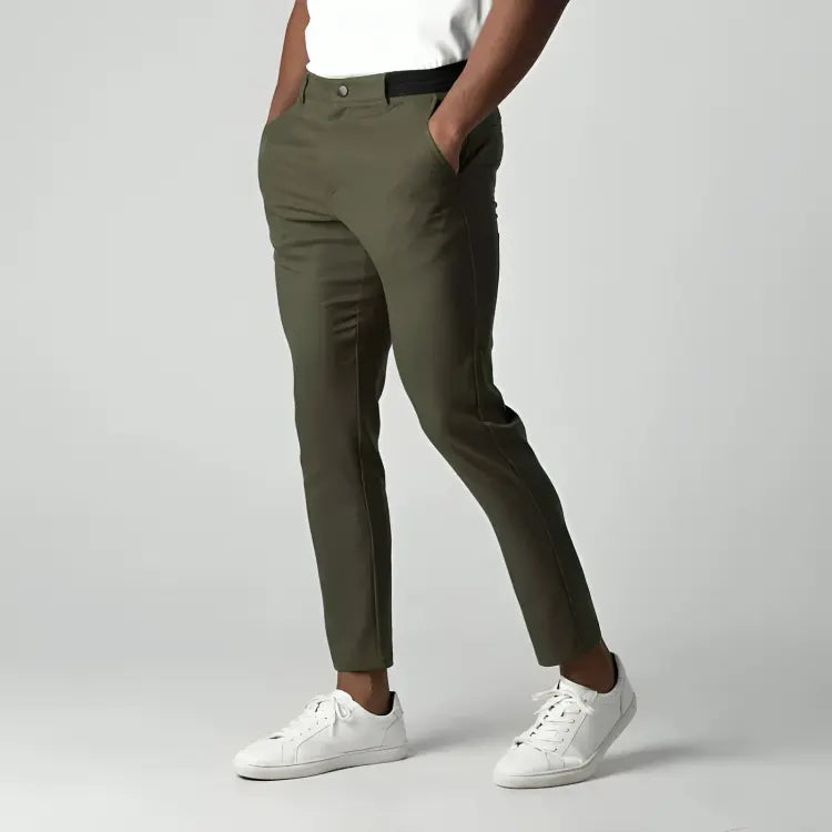 Pantalon élégant coupe ajustée pour homme
