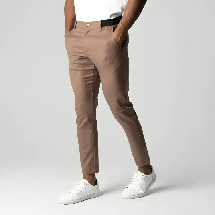 Pantalon élégant coupe ajustée pour homme