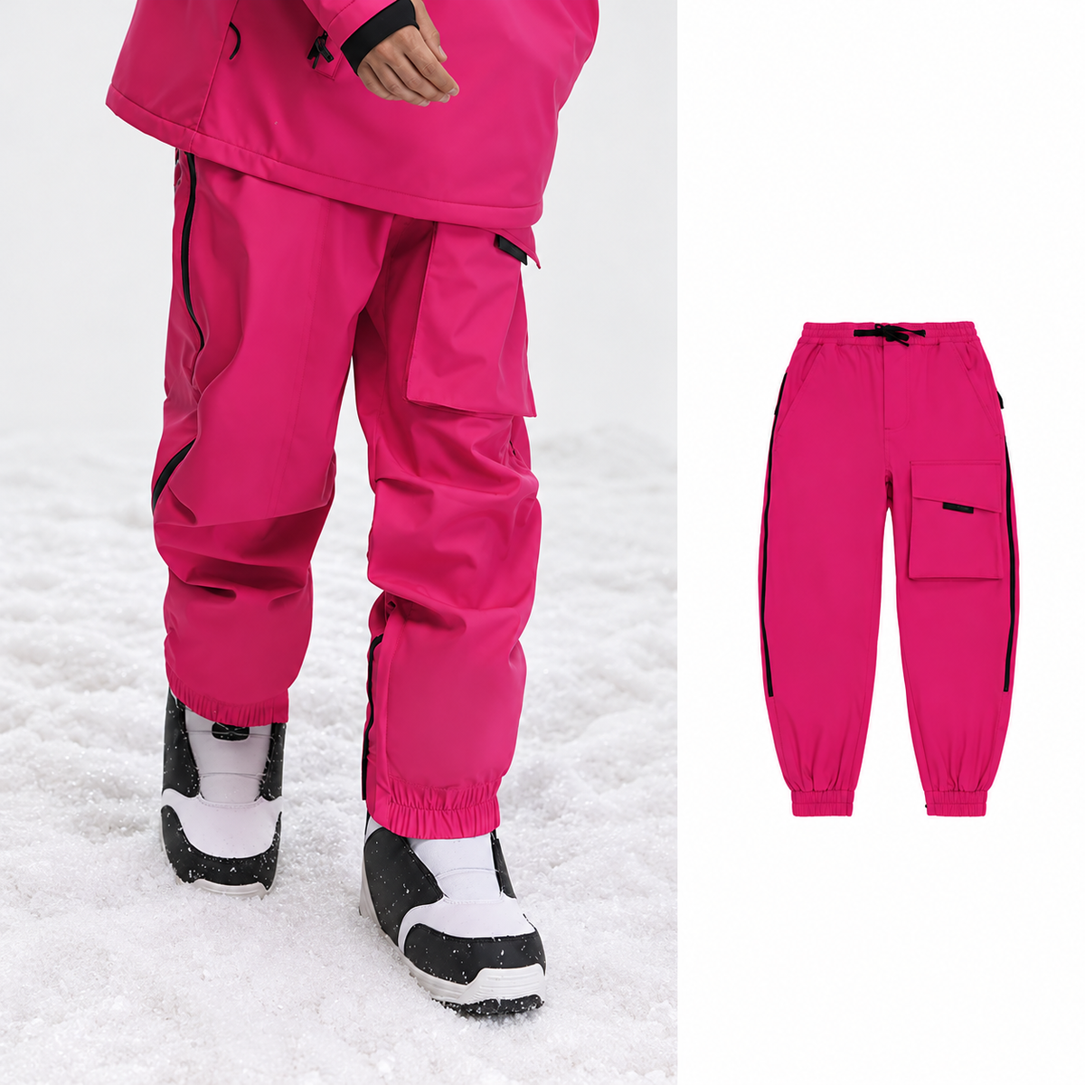 Unisex Half-Zip Hooded Ski Jacket & Trousers Set