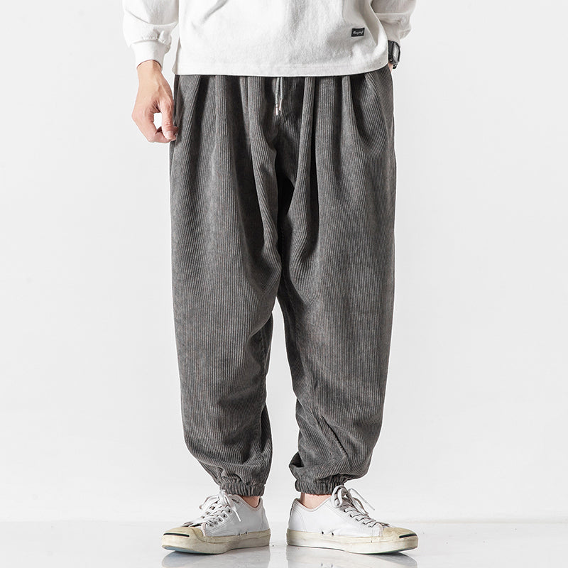 Jogger en velours côtelé coupe ample pour homme