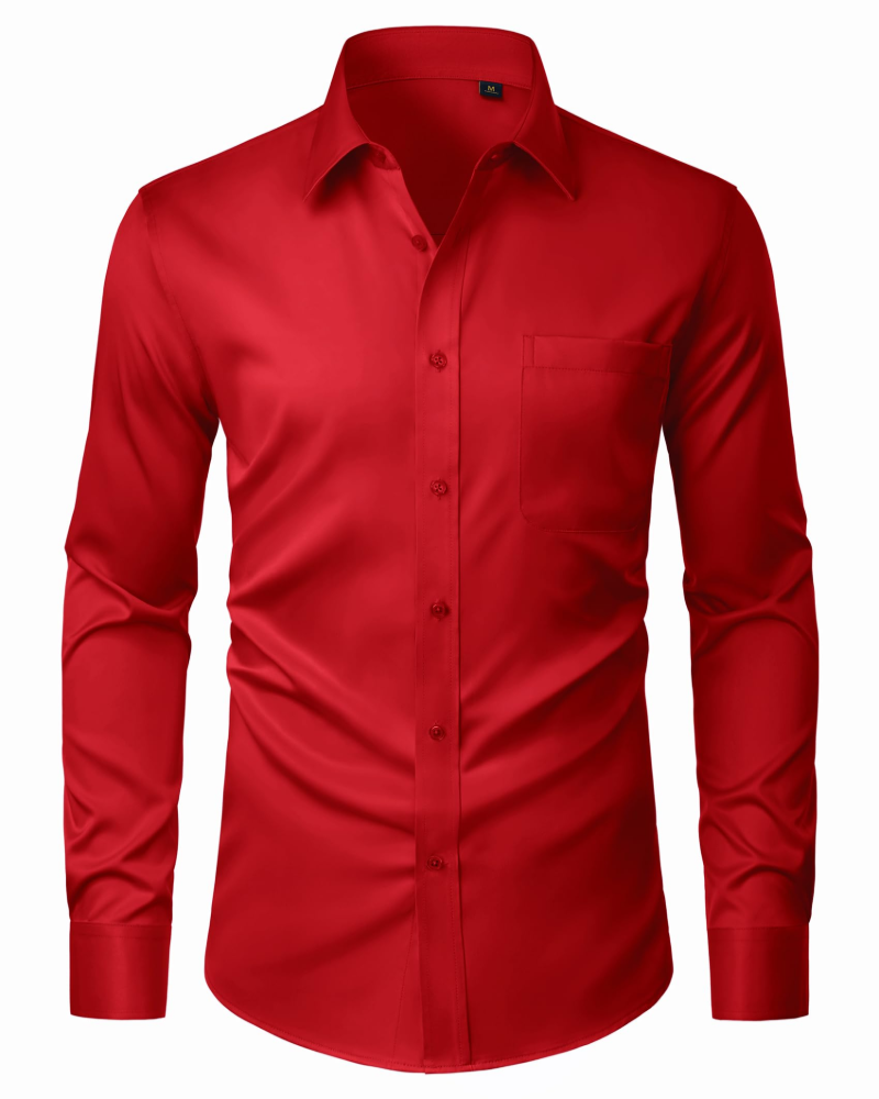Men's Regular Fit Long Sleeve Dress Shirt