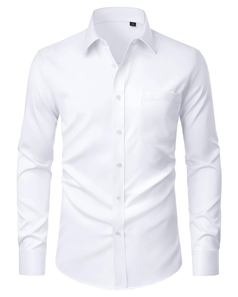 Men's Regular Fit Long Sleeve Dress Shirt