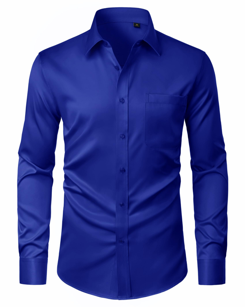 Men's Regular Fit Long Sleeve Dress Shirt
