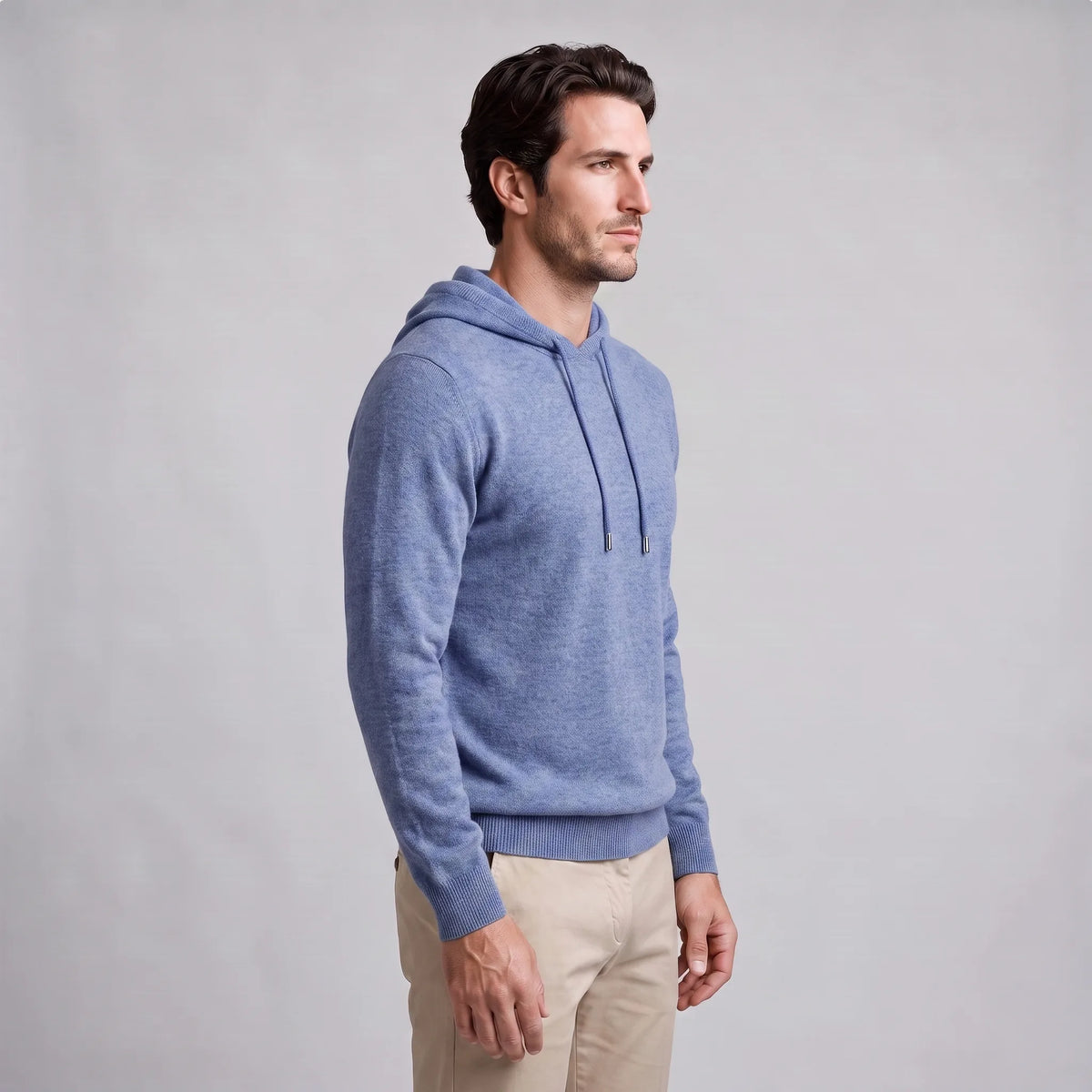 Men's Smart Casual Hoodie | Ribbed Cuffs & Hem