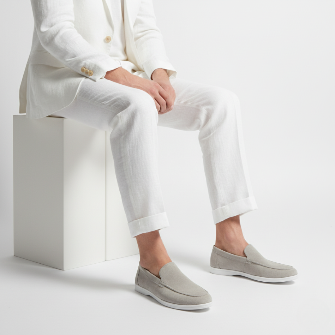 Men's Suede Loafers with Lightweight Sole