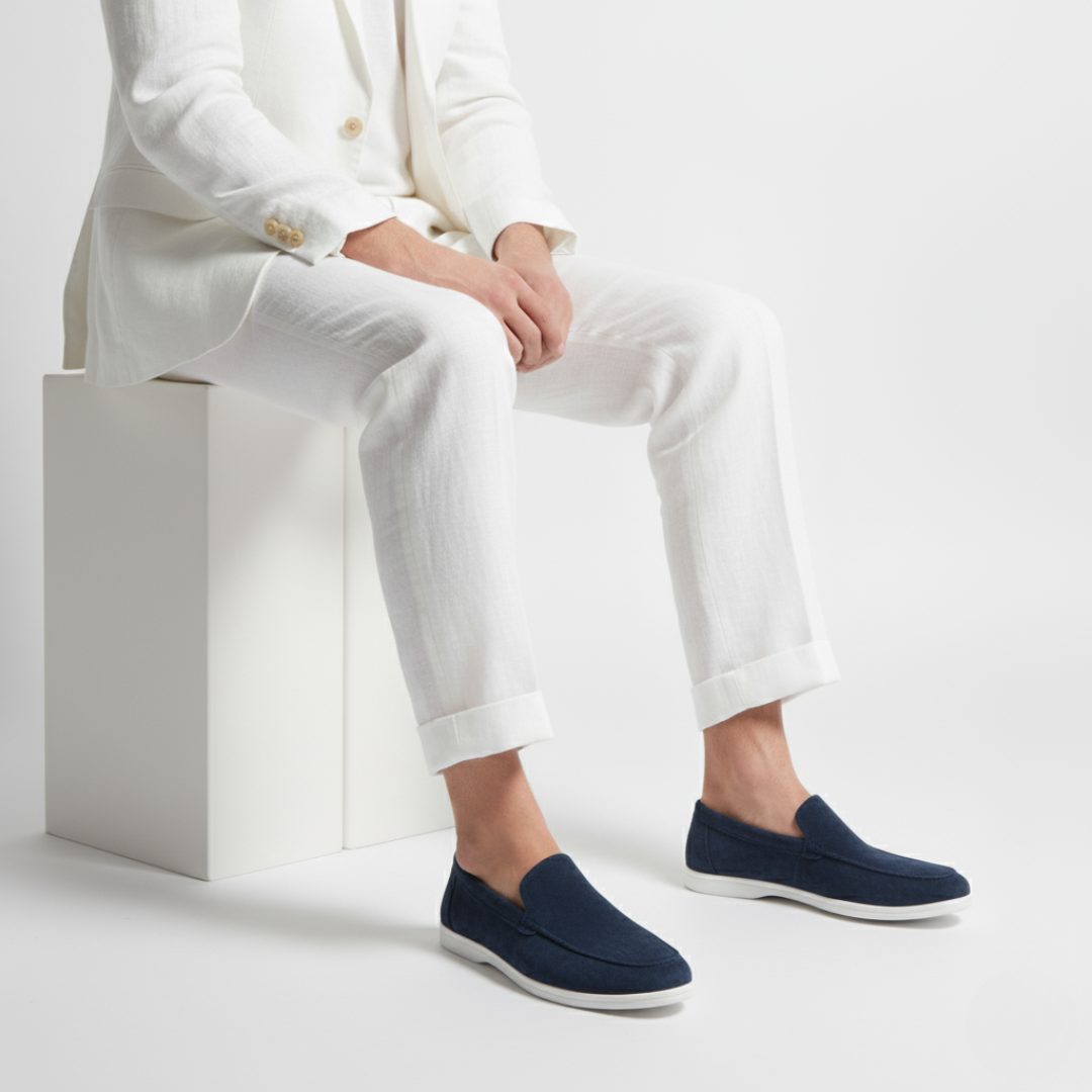 Men's Suede Loafers with Lightweight Sole