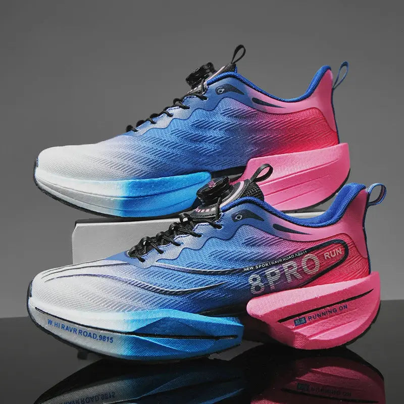 Chunky Sole Running Trainers with Mesh Upper