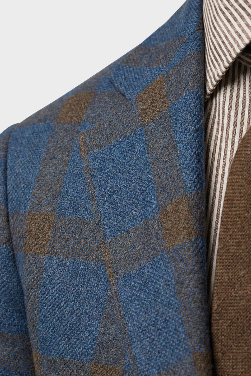 Men's Checked Blazer with Notch Lapel