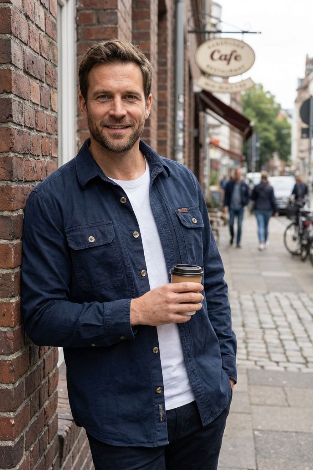 Men's Overshirt Jacket with Chest Pockets