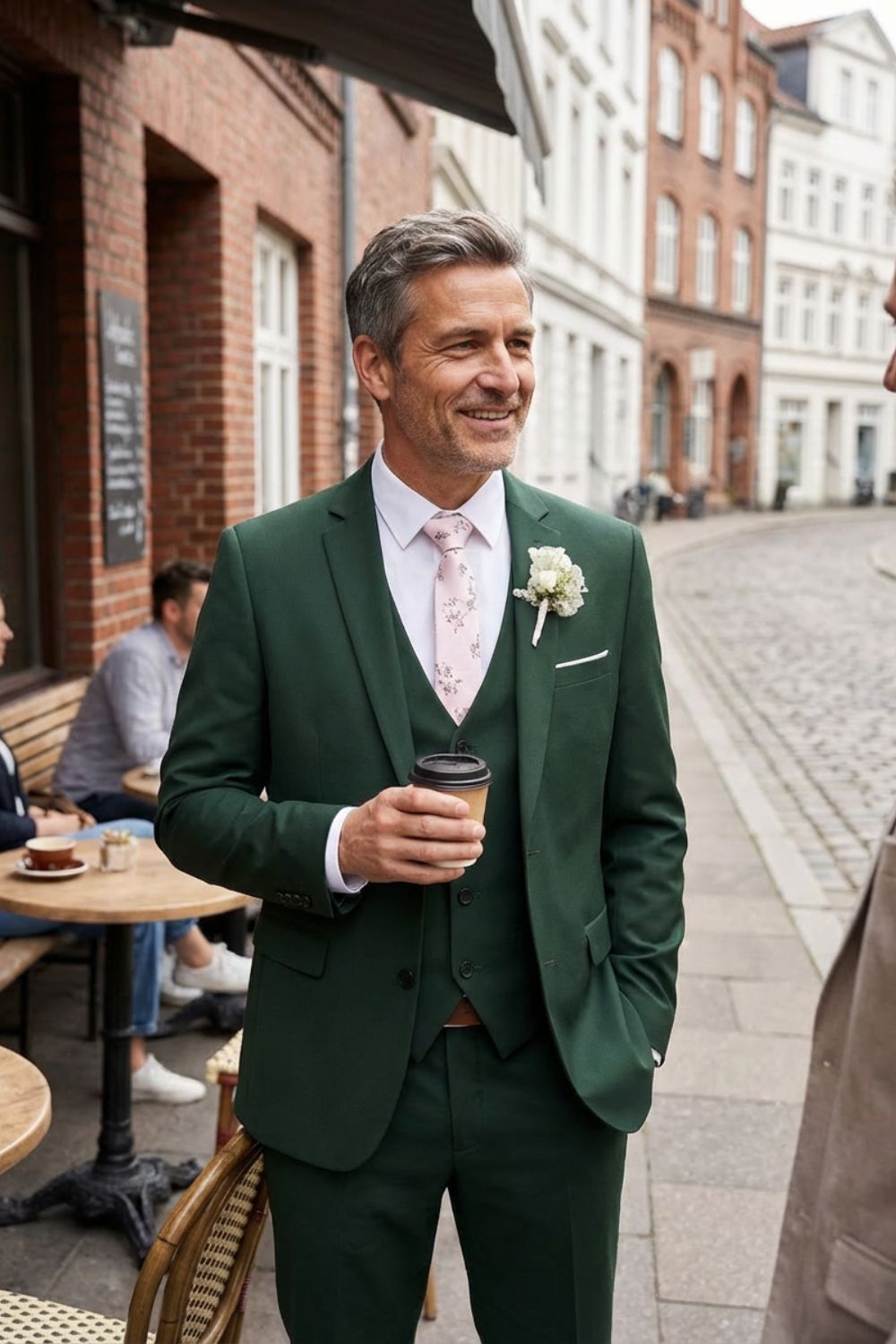 Tailored Three-Piece Suit with Notch Lapel