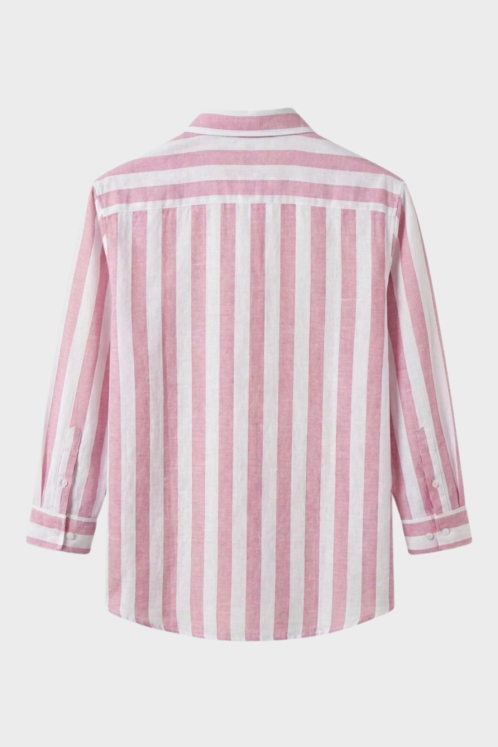 Men's Striped Linen Shirt with Button Front