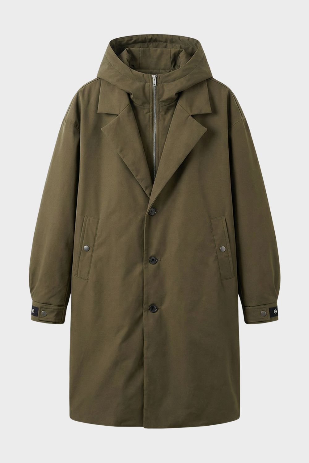 Men's Hooded Long Coat | Smart Casual Winter Jacket