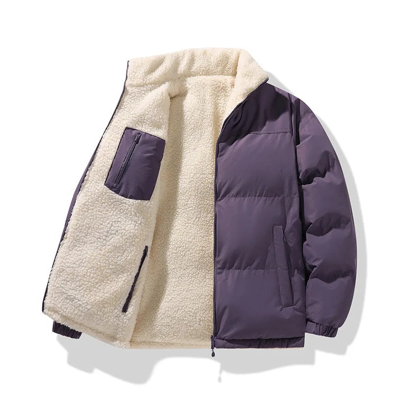Men's Reversible Puffer Jacket | Sherpa Lined Winter Coat