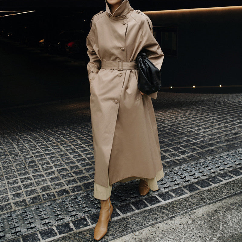 Women’s Belted Longline Trench Coat