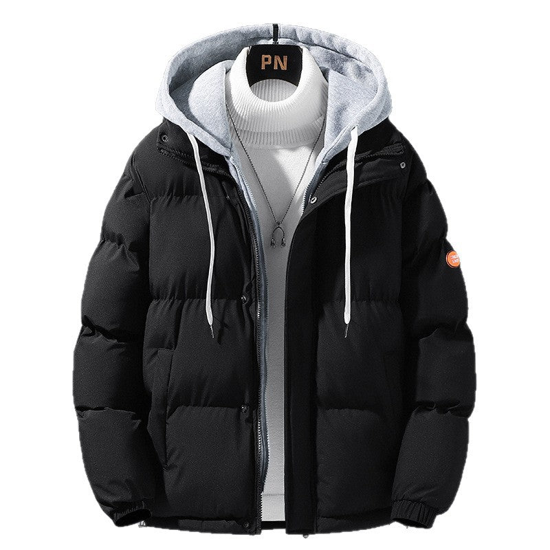 Men’s Hooded Puffer Jacket with Padded Finish