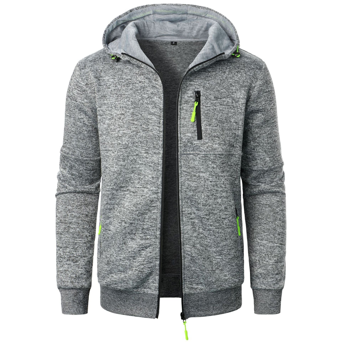 Sweat à capuche zippé à motifs pour homme | Couche légère décontractée et respirante