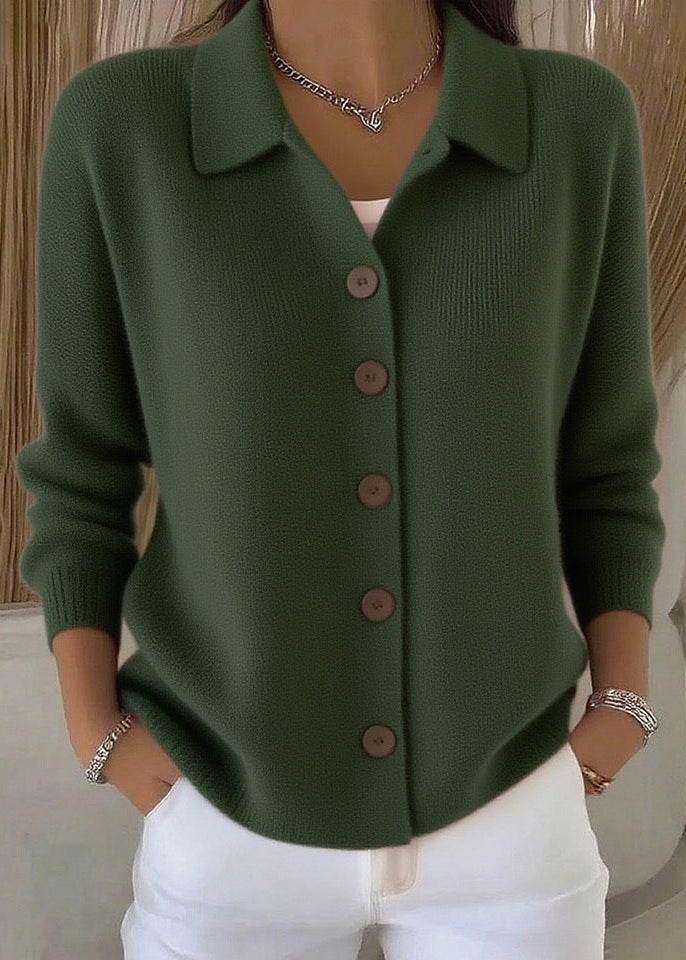 Women’s Collared Button-Front Knit Cardigan