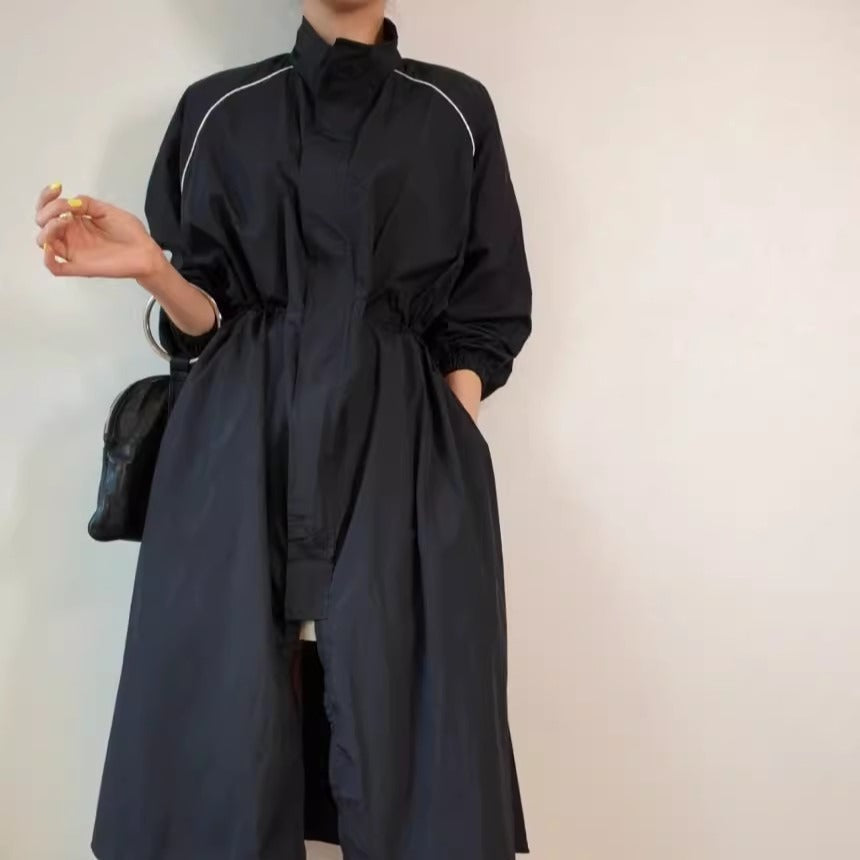 Women’s Longline Lightweight Drawstring Waist Coat