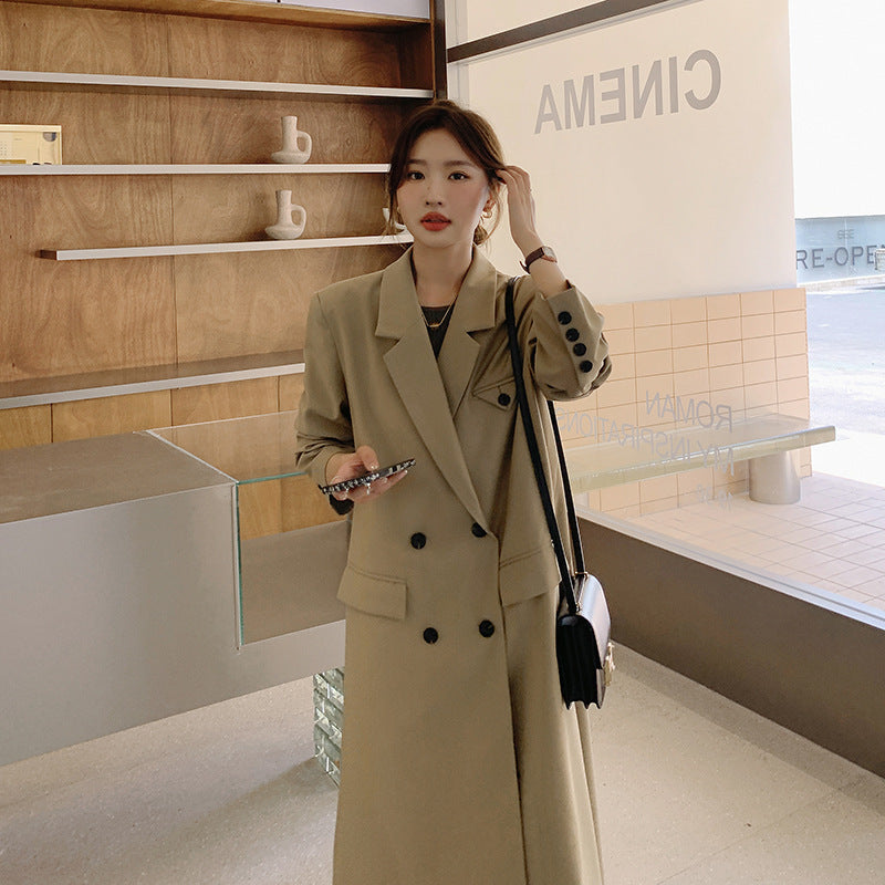 Women’s Longline Double-Breasted Tailored Coat