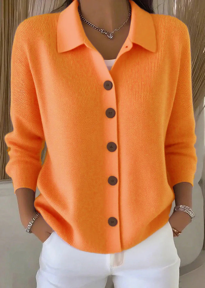 Women’s Collared Button-Front Knit Cardigan