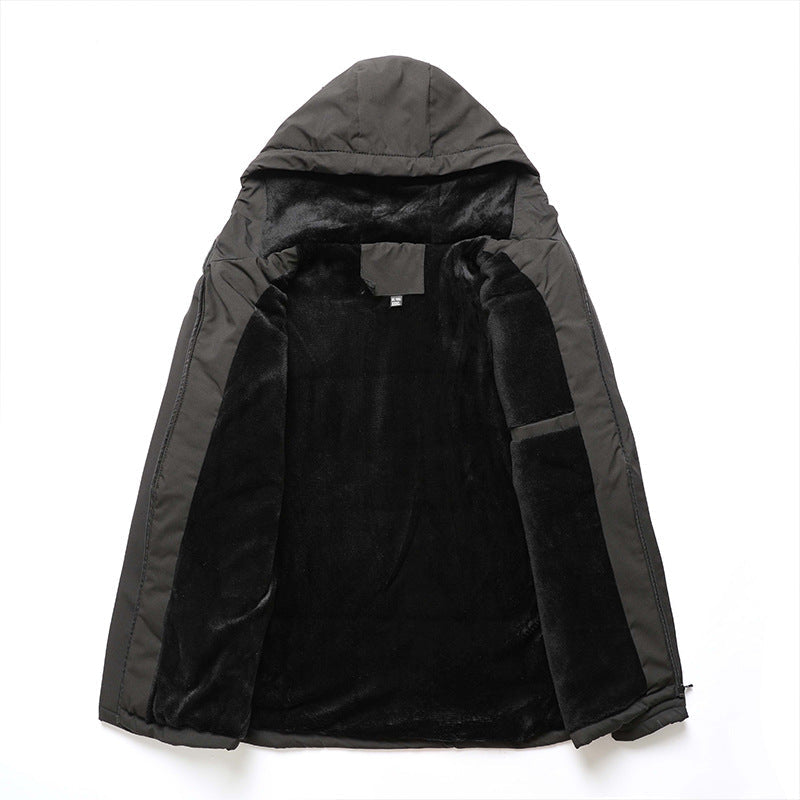 Men’s Hooded Outdoor Jacket with Zip Pockets