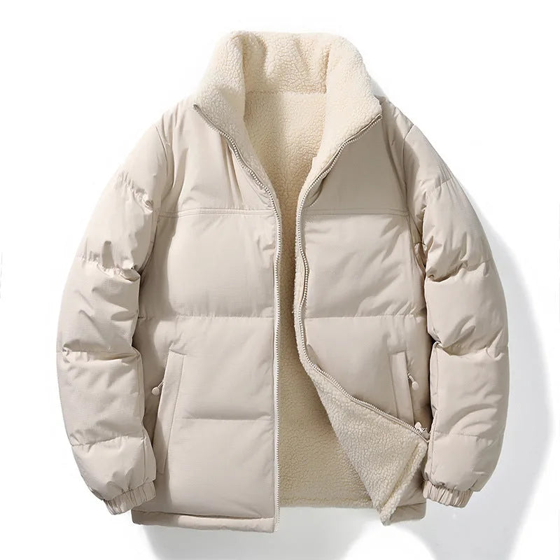 Men's Reversible Puffer Jacket | Sherpa Lined Winter Coat