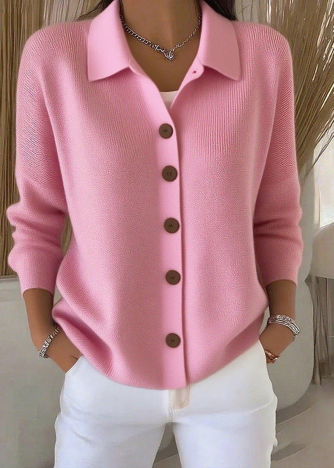 Women’s Collared Button-Front Knit Cardigan