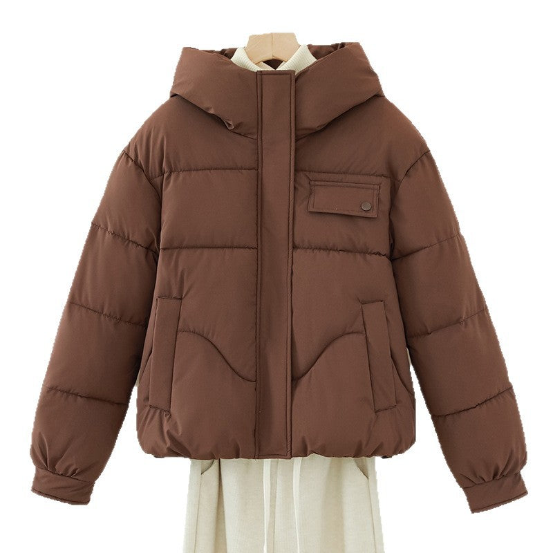 Women’s Hooded Puffer Jacket with Pockets