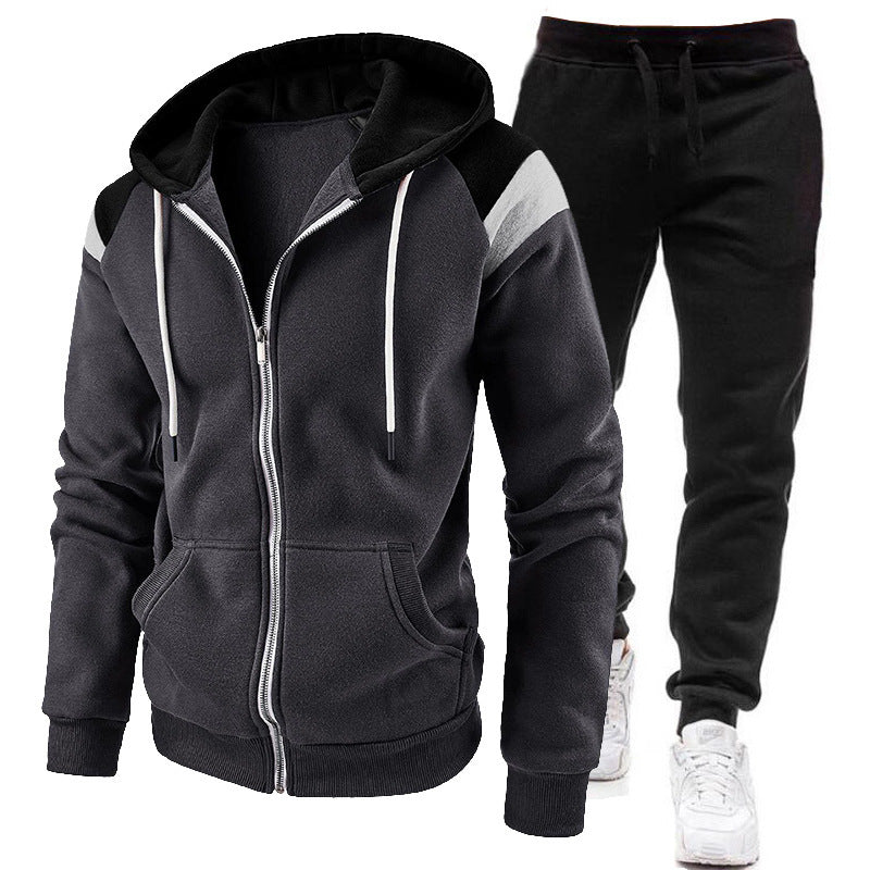 Men’s Hooded Zip Tracksuit & Joggers Set
