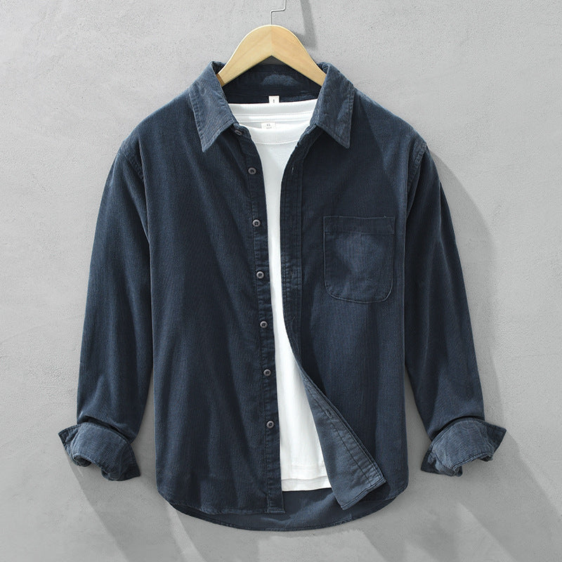 Men's Corduroy Overshirt with Chest Pocket