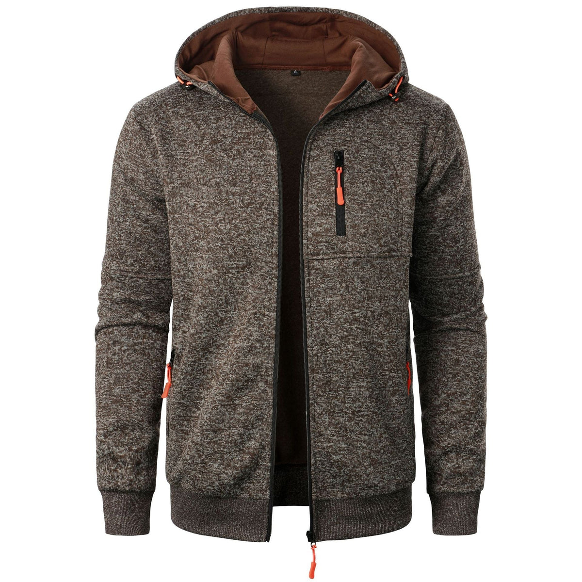 Sweat à capuche zippé à motifs pour homme | Couche légère décontractée et respirante
