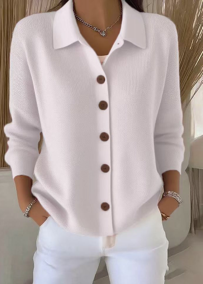 Women’s Collared Button-Front Knit Cardigan