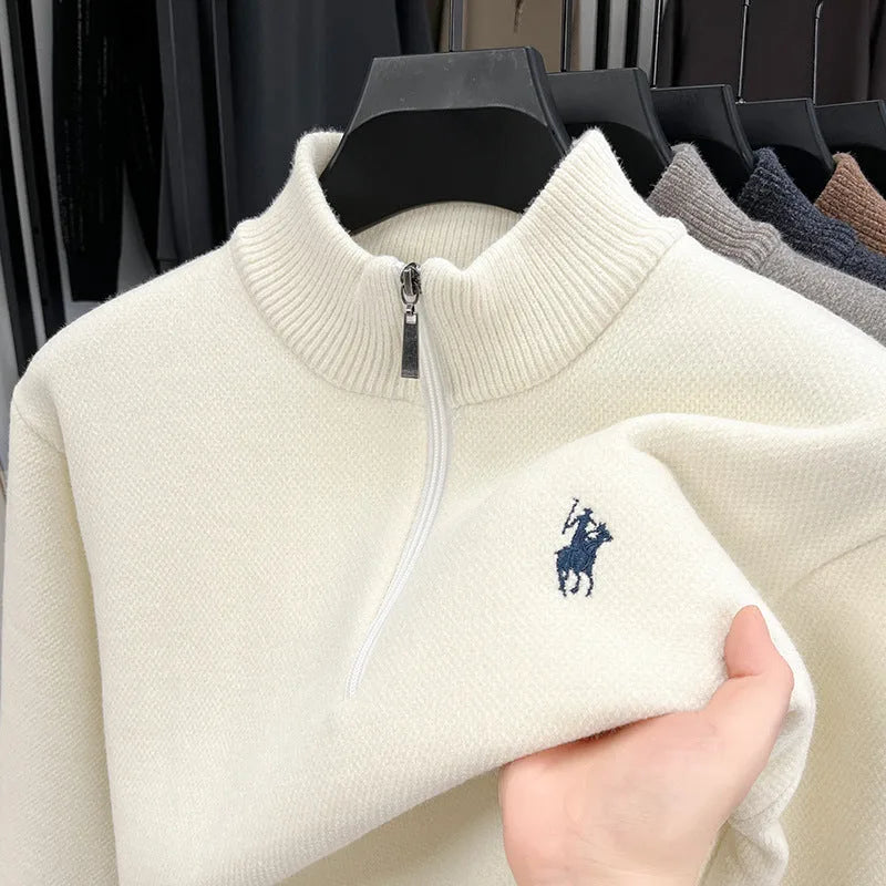 Men's Zip-Up Fleece Sweatshirt | Mock Neck