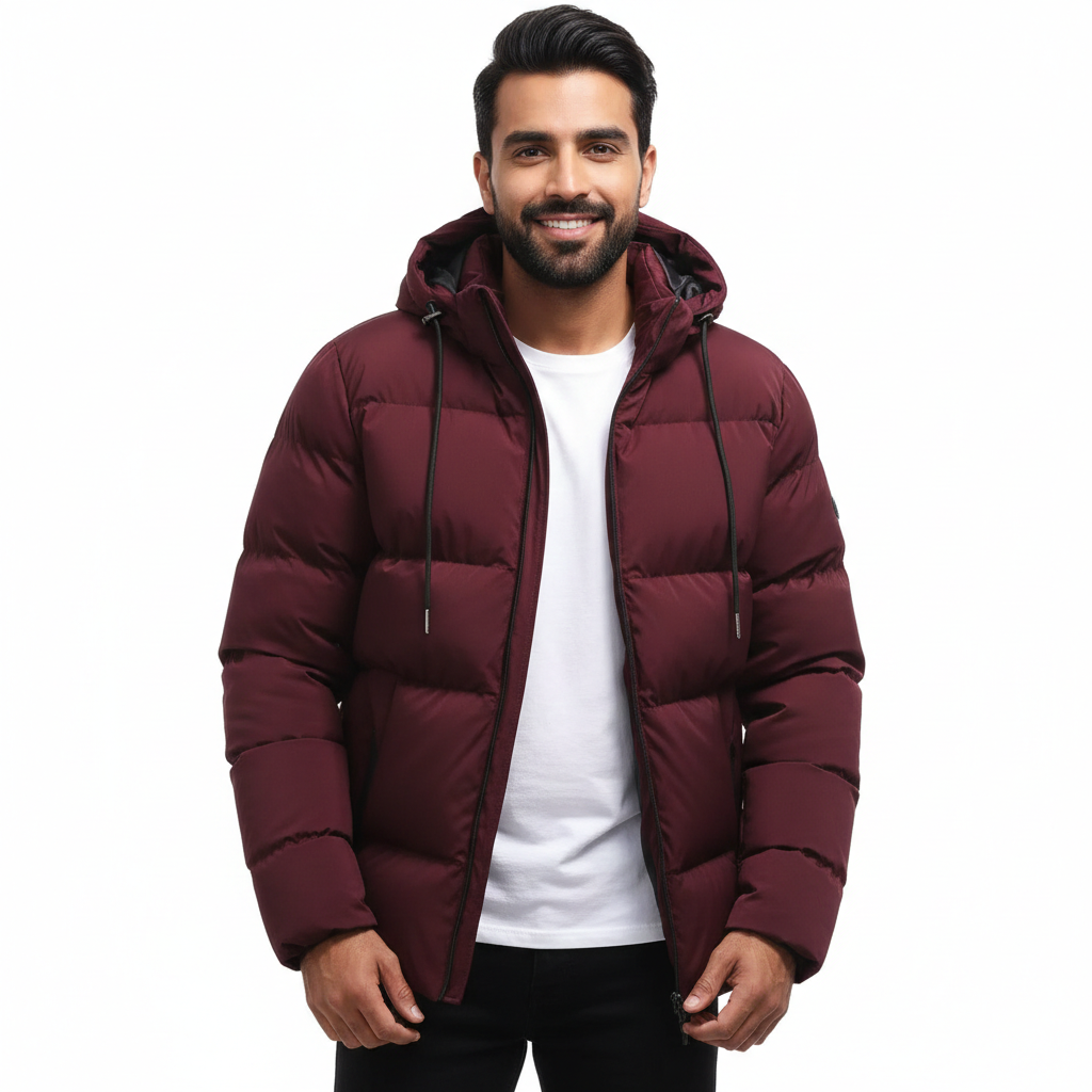 Doudoune à capuche pour homme