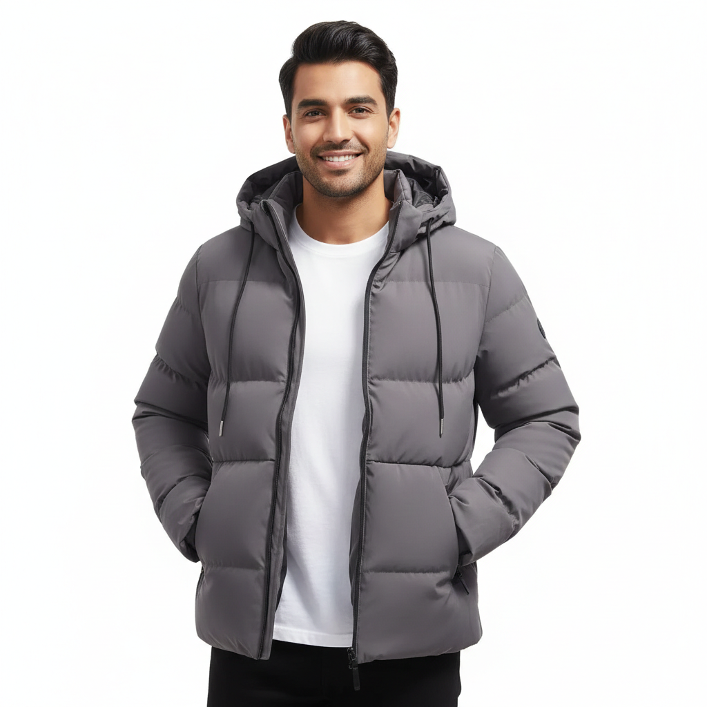 Doudoune à capuche pour homme