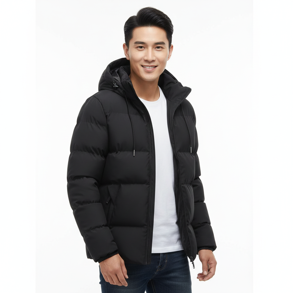 Doudoune à capuche pour homme