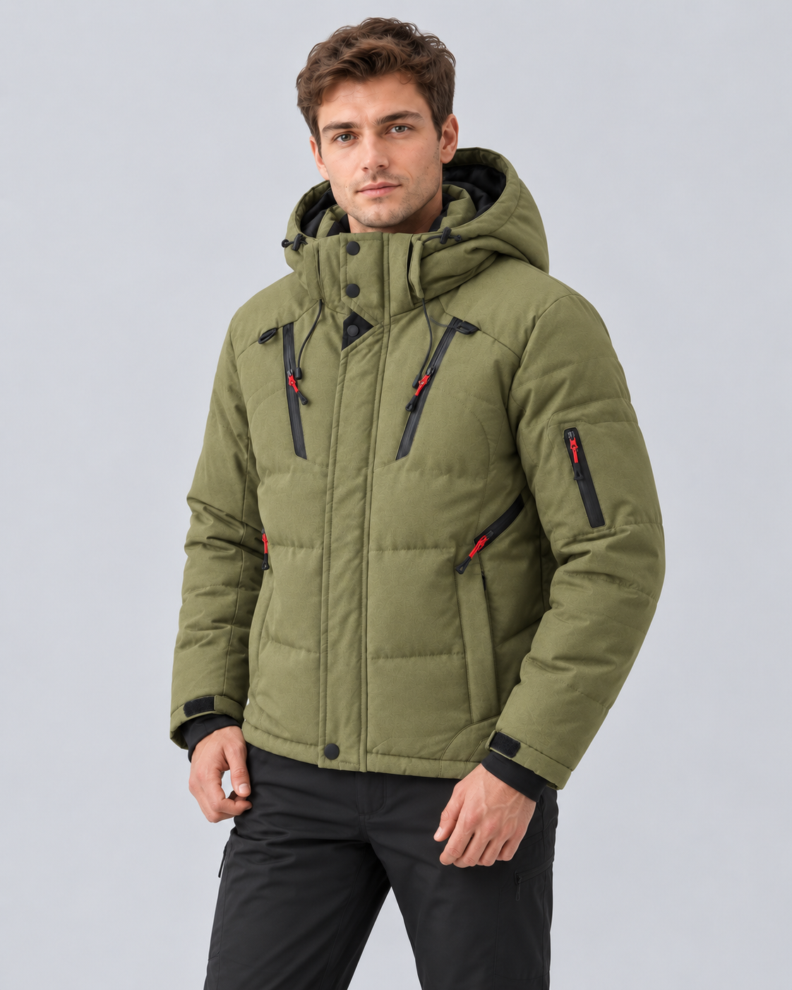Men's Insulated Puffer Jacket with Hood