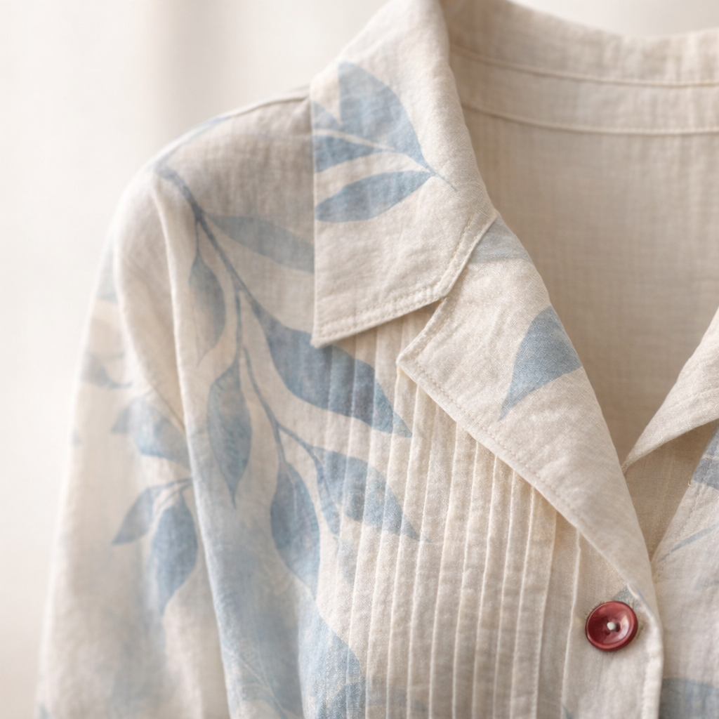 Printed Maxi Shirt Dress with Button Front