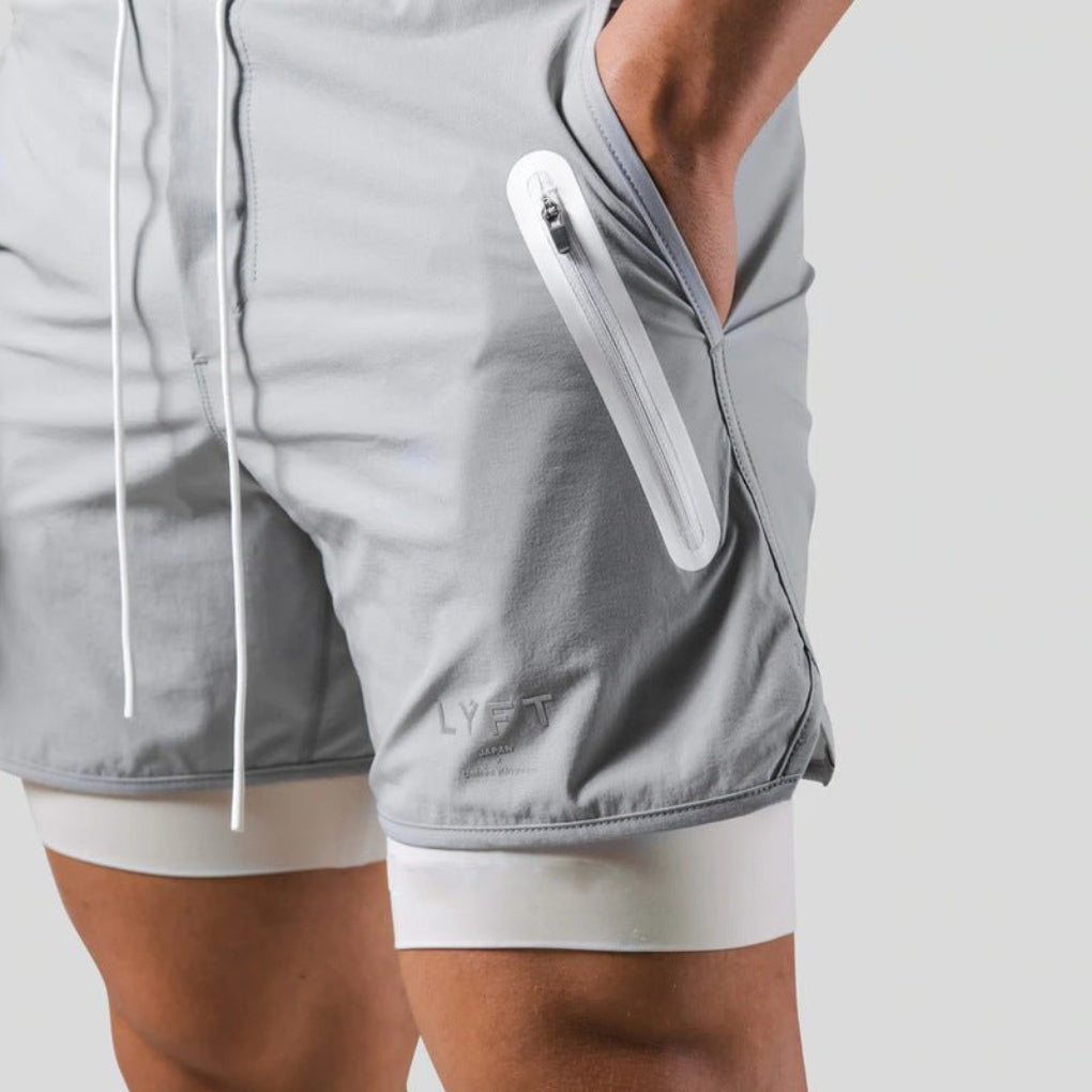 Men's 2-in-1 Running Shorts with Zip Pocket