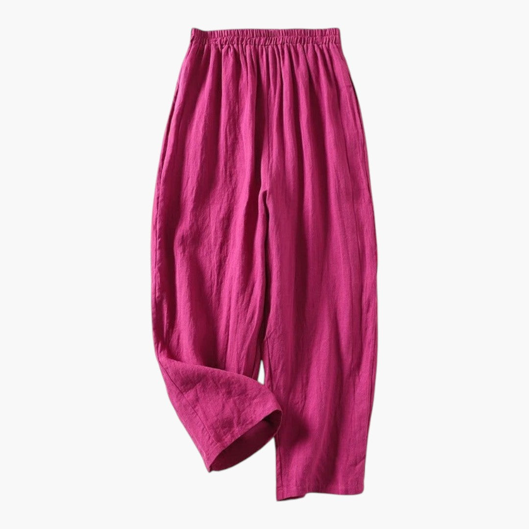 Wide-Leg Trousers with Elastic Waist